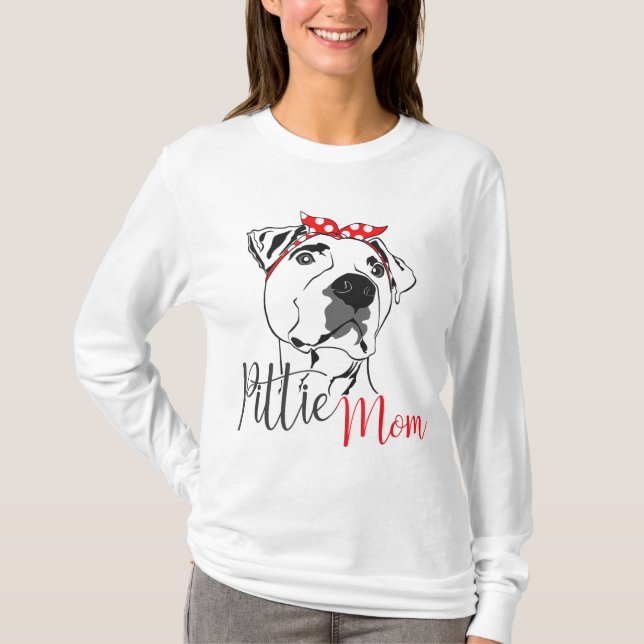 Camiseta Pittie Mãe Americana O Dog Lover Gift (Frente)
