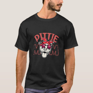 Camiseta Pittie Mãe Pitbull Cachorro Adora Dia de as mães F