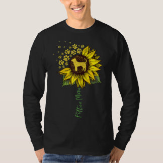 Camiseta Pittie Mãe Sunflower Pitbull Dons Dons Dog Mãe