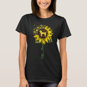 Camiseta Pittie Mãe Sunflower Pitbull Dons Dons Dog Mãe