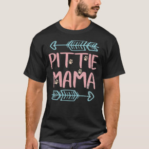 Camiseta Pittie Mama Pitbull Lover Pit Bull Touro Engraçado
