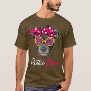 Camiseta Pittie Mamãe Pitbull Cachorro Amantes Dias de as m