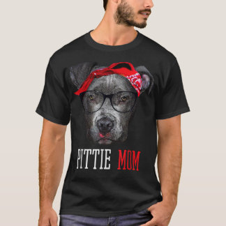 Camiseta Pittie Mamãe Pitbull Cachorros Amantes Bonitos Dia