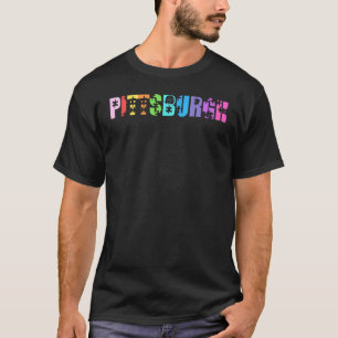 Camiseta Pittsburgh Autismo Pastel Arco-íris Autista Homens