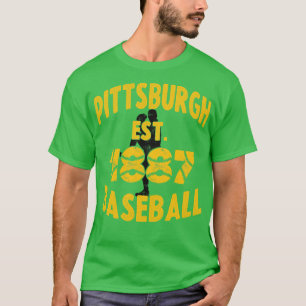 Camiseta Pittsburgh Baseball Est 1887 Baseball Pitcher Vint
