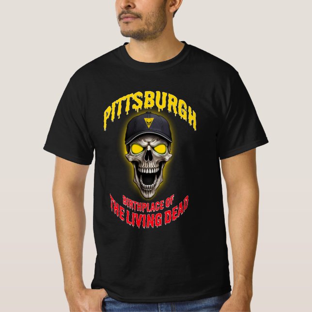 Camiseta Pittsburgh Birthplace do Morto Vivo (Frente)