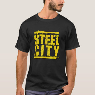 Camiseta Pittsburgh Black and Yellow Pennsylvania Steel Cit