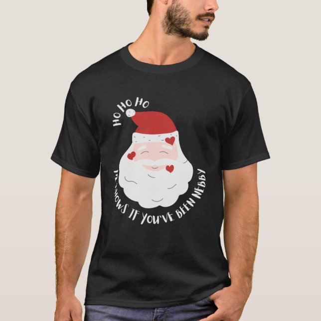 Camiseta Pittsburgh Christmas He Knows If You ve Been Jagof (Frente)