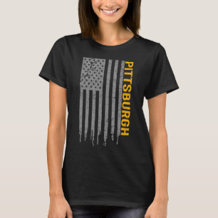 Camiseta Pittsburgh Estados Unidos Bandeira Patriótica Amer