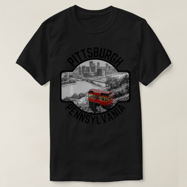 Camiseta Pittsburgh Pennsylvania Steel City Skyline Photogr (Frente do Design)