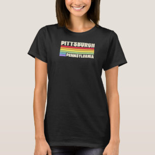 Camiseta Pittsburgh Pensilvânia Pride Rainbow Flag Gay