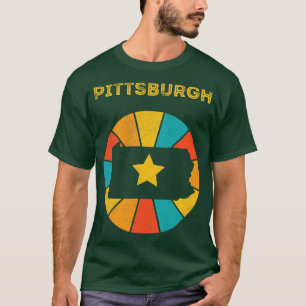 Camiseta Pittsburgh Pensilvânia Vintage angustiou Souveni