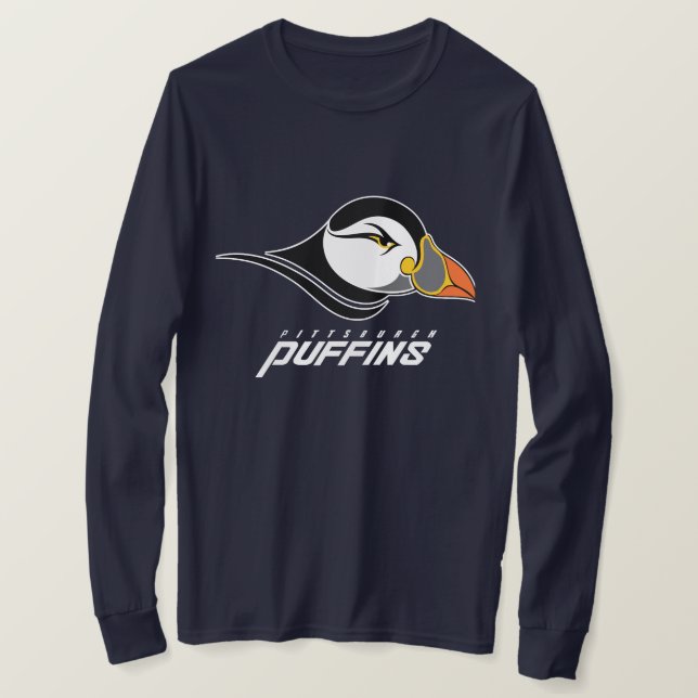 Camiseta Pittsburgh Puffins Classic Logo (Frente do Design)