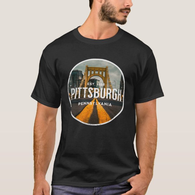 Camiseta Pittsburgh Skyline (Frente)