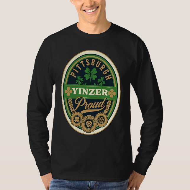 Camiseta Pittsburgh St Patricks Day Steel City Yinzer Irish (Frente)