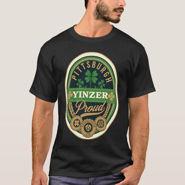 Camiseta Pittsburgh St Patricks Day Steel City Yinzer Irish (Frente)