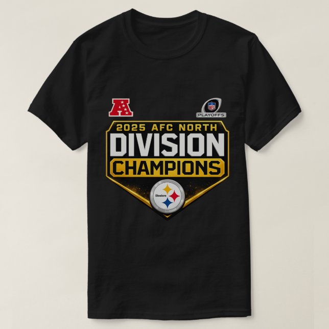 Camiseta Pittsburgh Steelers 2025 AFC North Champions (Frente do Design)