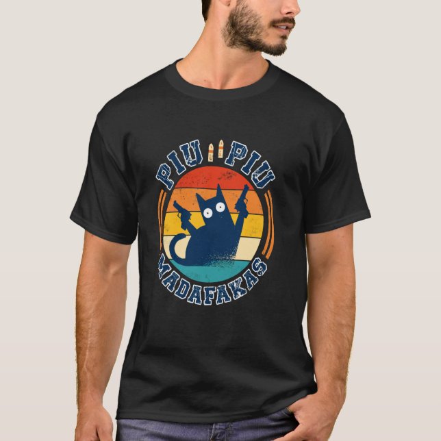 Camiseta Piu Piu Pew Madafakas Presente Diversão - (Frente)