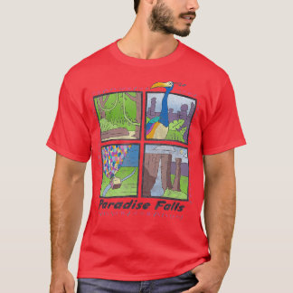 Camiseta Pixar Para Cima do Paraíso Cai Quadrados De Campos