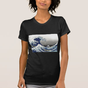 Camiseta PixDezines Antigo, Grande Onda, Hokusai 葛飾北斎の神奈川沖浪