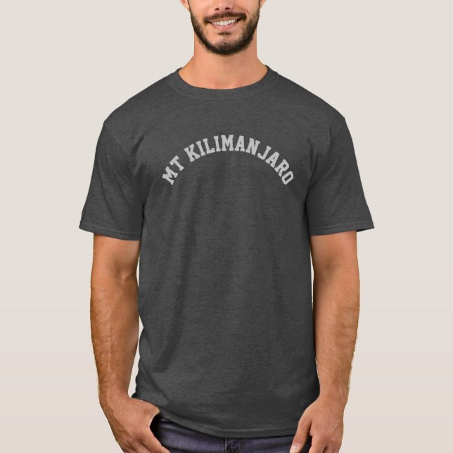 Camiseta PixDezines mt. texto do kilimanjaro/DIY+fonte+cor (Frente)