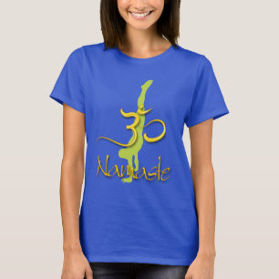 Camiseta PixDezines Pose de parada de mãos/Namaste/Om