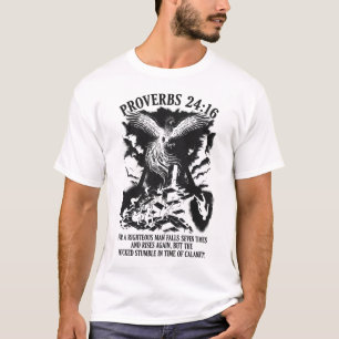 Camiseta PixDezines Provérbios 24:16 Para o Homem Justo T-