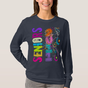 Camiseta PixDezines Seniores 2011+redemoinhos de arco-íris