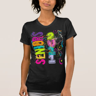 Camiseta PixDezines Seniores 2011+redemoinhos de arco-íris