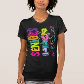 Camiseta PixDezines Seniores 2011+redemoinhos de arco-íris