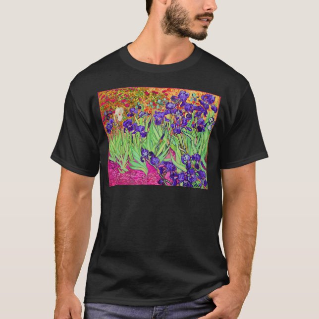 Camiseta PixDezines van gogh iris/rua. réplica (Frente)
