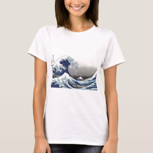Camiseta PixDezines Vintage, Excelente Wave, Hokusai 葛