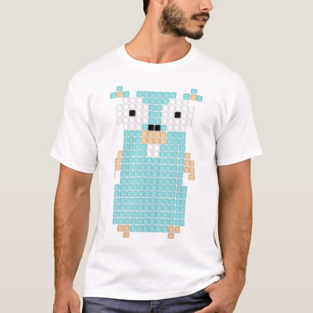 Camiseta Pixéis do Gopher (Frente)