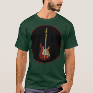 Camiseta Pixel 1965 Lênny Guitar em um Círculo Negro