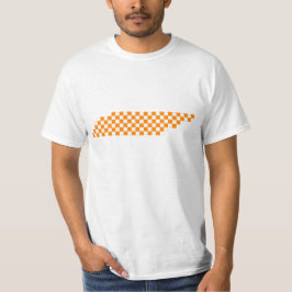 Camiseta Pixel alaranjado e branco escolar Tennessee