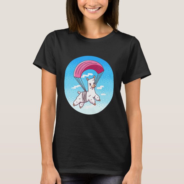 Camiseta Pixel Alpaca Skydiving (Frente)