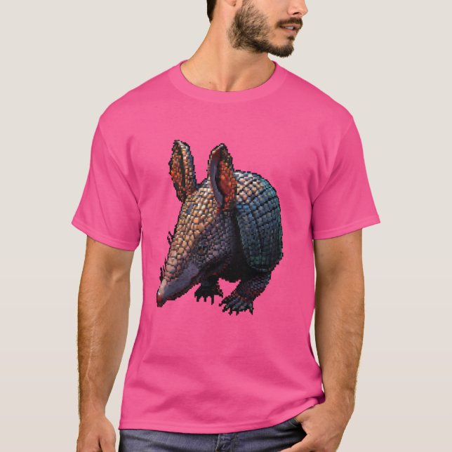 Camiseta Pixel Art Lover - Pai Armadillo Mãe (Frente)