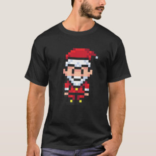 Camiseta Pixel Art Papai Noel Feliz Natal Papai Noel