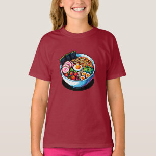 Camiseta Pixel Art Ramen Noodles