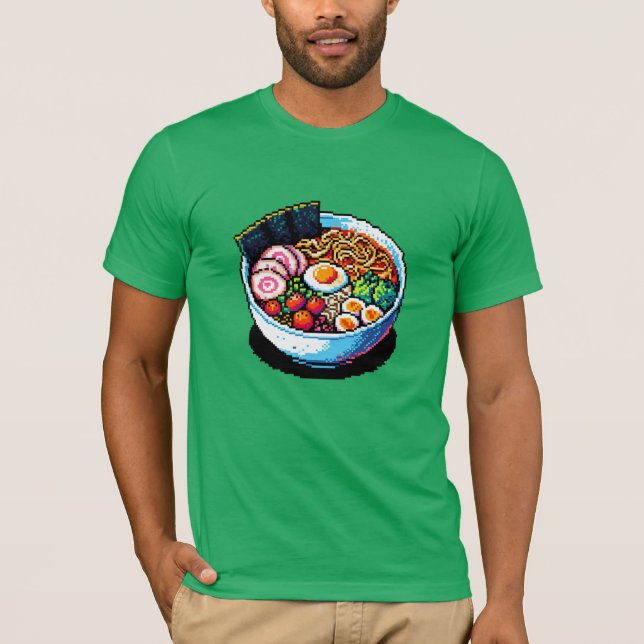 Camiseta Pixel Art Ramen Noodles (Frente)