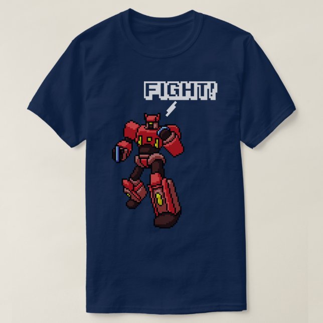 Camiseta Pixel Art Robot (Frente do Design)