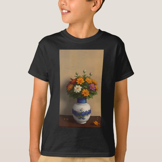 Camiseta Pixel Blooms Sticker (Frente)