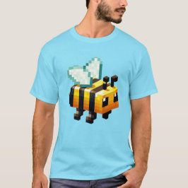 Camiseta Pixel Buzz: A aventura ensolarada sobre o campo