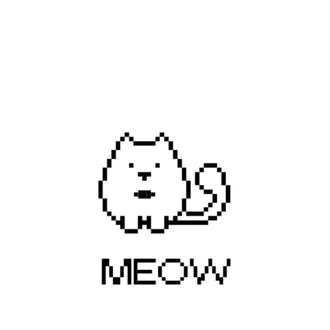 Camiseta Pixel Cat Meow (Criador carregado)