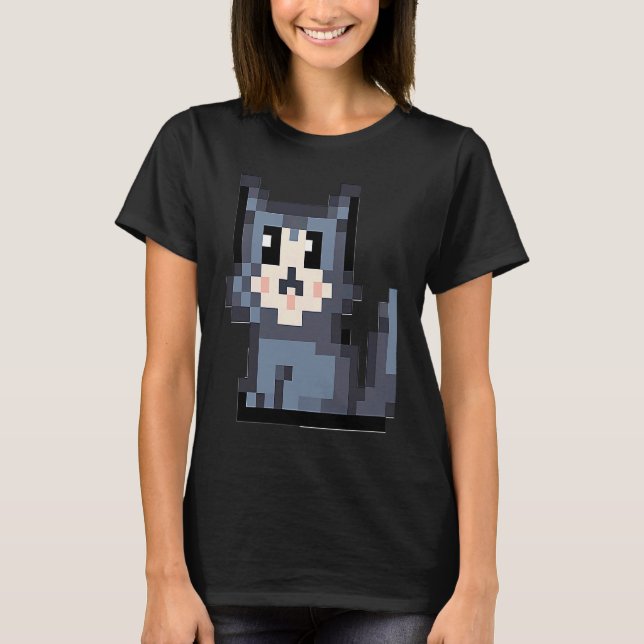 Camiseta Pixel Cat Pixel Cat Owner Retro (Frente)