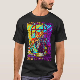 Camiseta Pixel Cat T-shirt Bom Artista Grande Arti