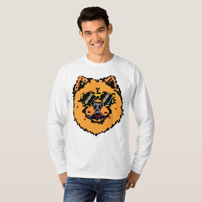 Camiseta Pixel Chow Chow (Frente Completa)