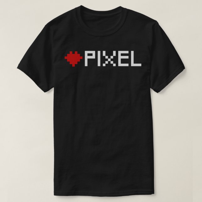 Camiseta pixel de amor (Frente do Design)