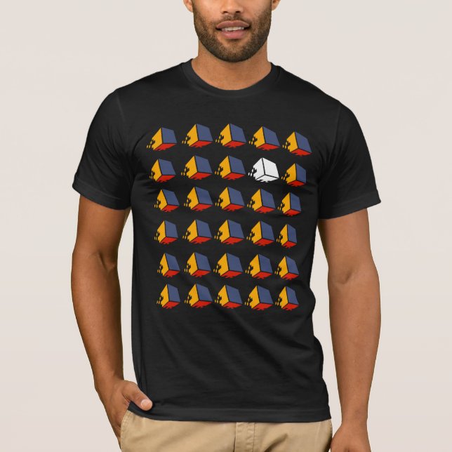Camiseta Pixel de Ferro - Parede de Ícones (Frente)