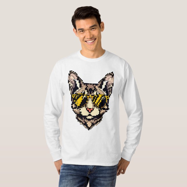 Camiseta Pixel Devon Rex (Frente Completa)